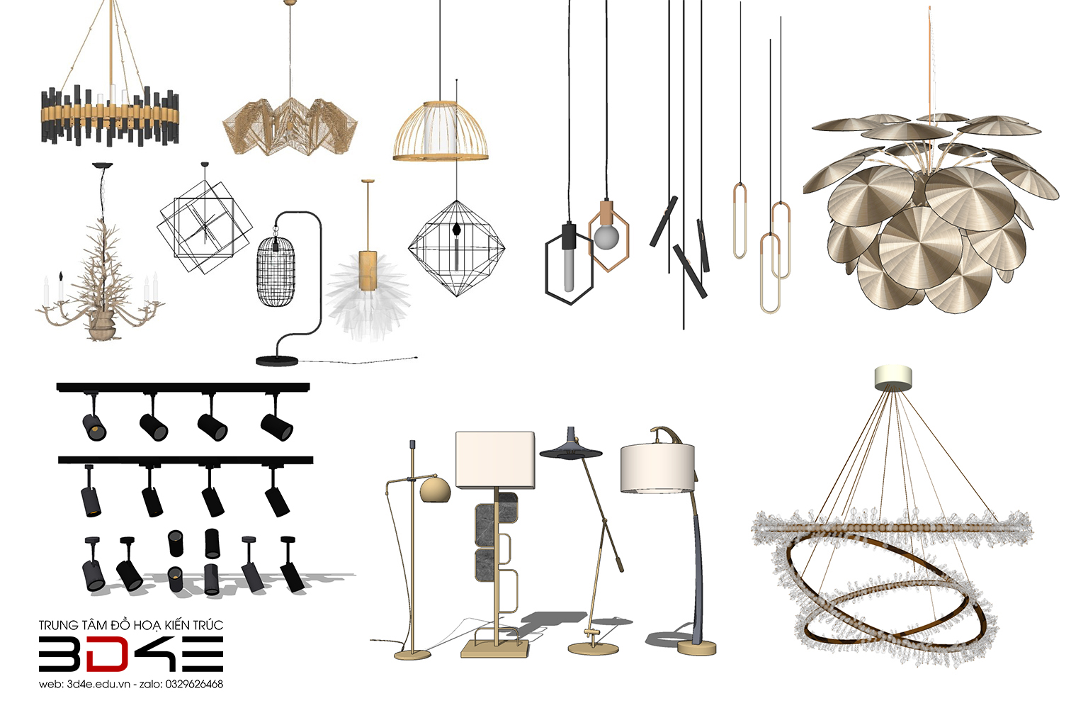 [SKETCHUP] THƯ  VIỆN - ĐÈN