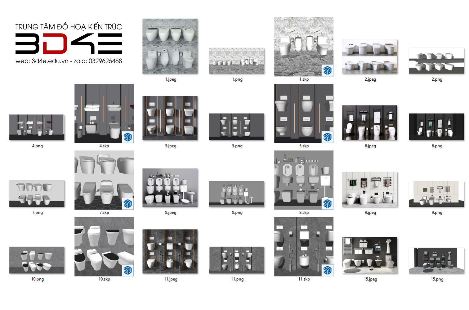 [SKETCHUP] THƯ VIỆN - BỒN CẦU