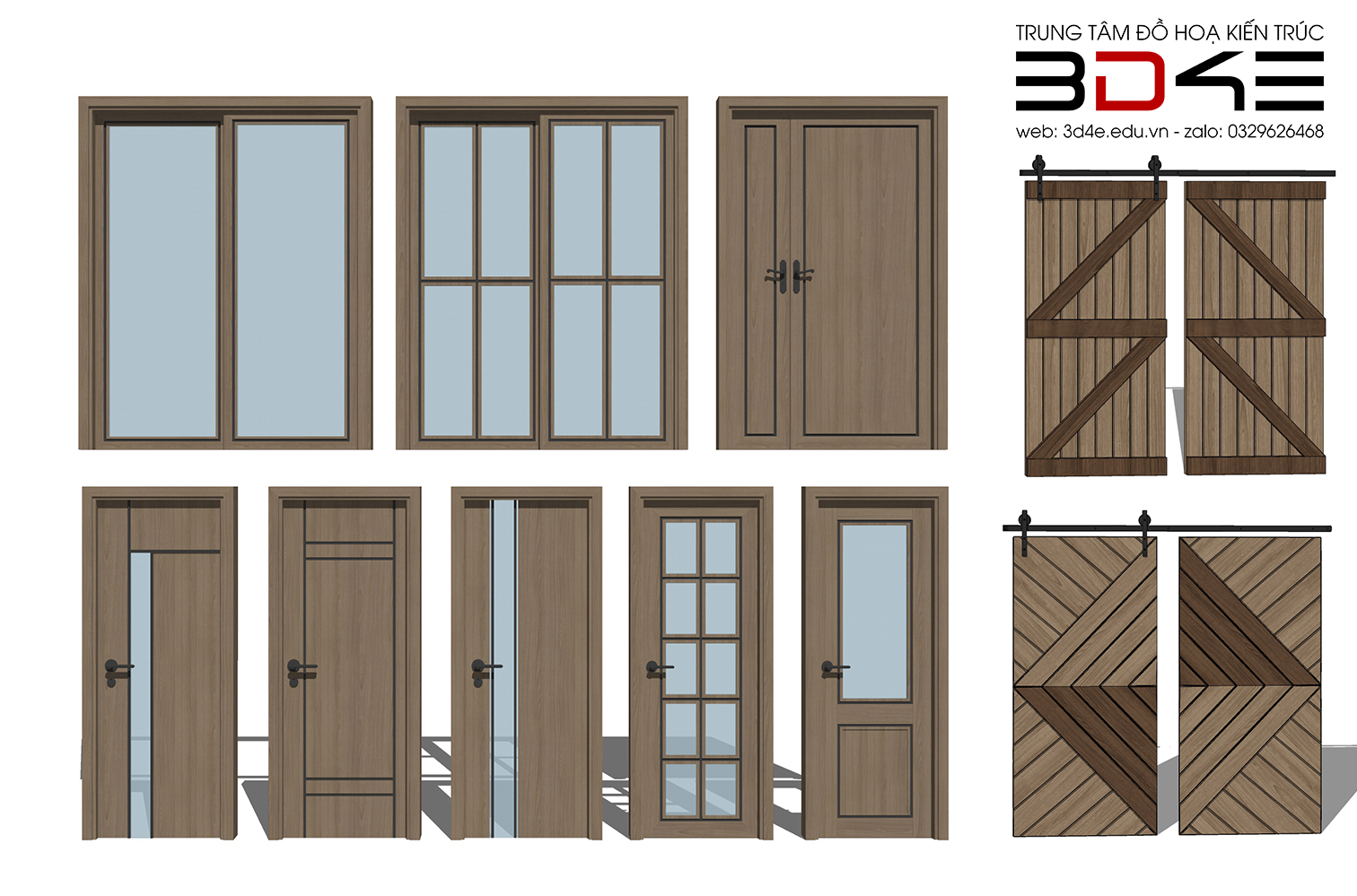 [SKETCHUP] THƯ VIỆN - CỬA 2