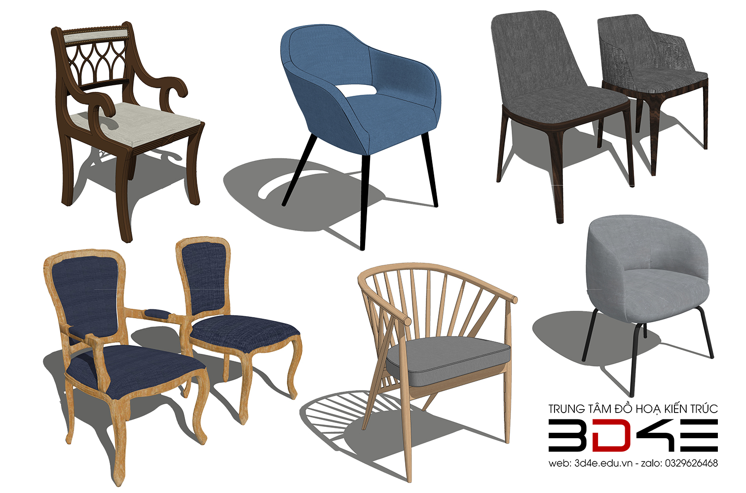 [SKETCHUP] THƯ VIỆN - GHẾ ĐƠN 2