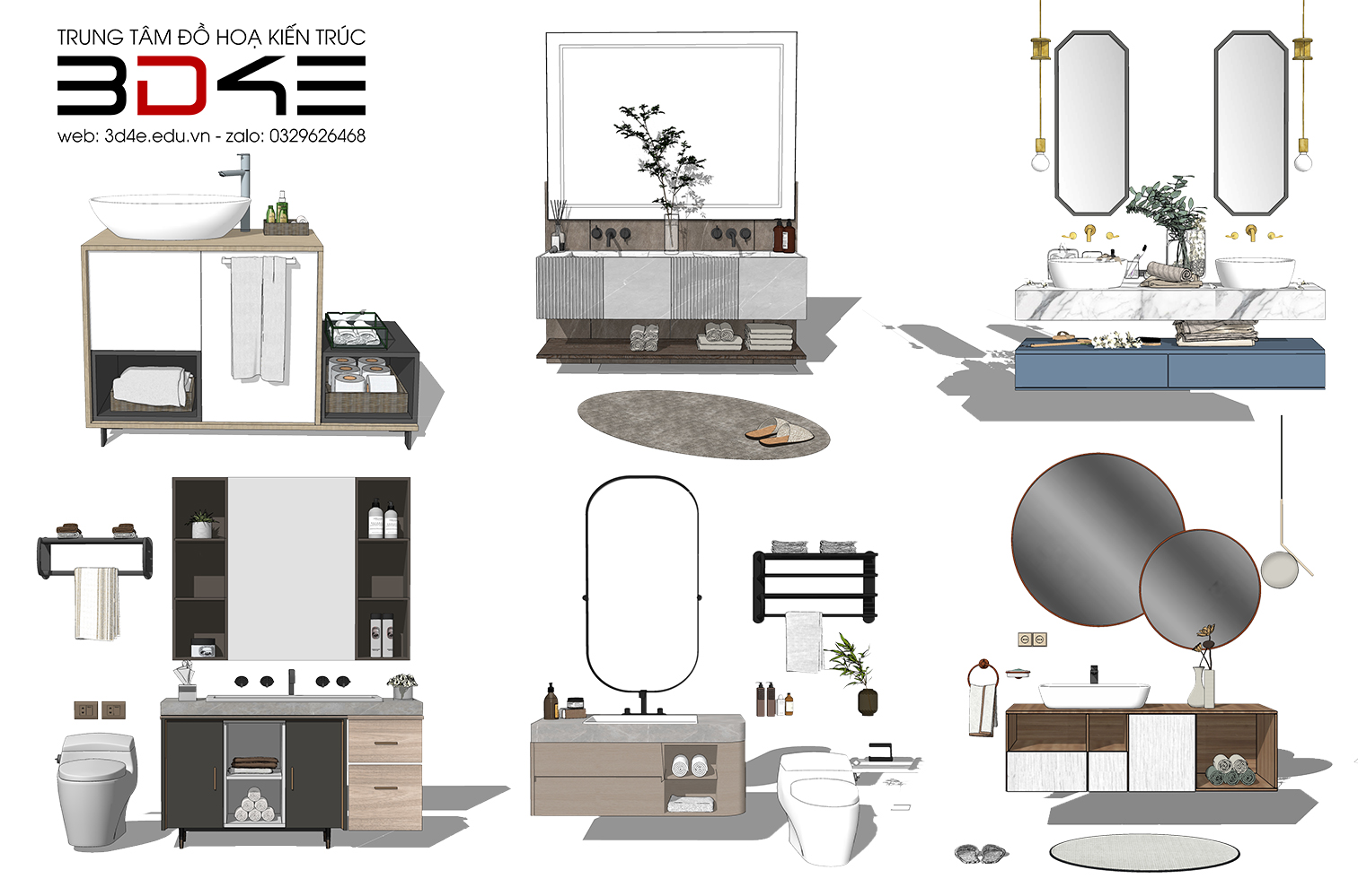 [SKETCHUP] THƯ VIỆN - LAVABO 2