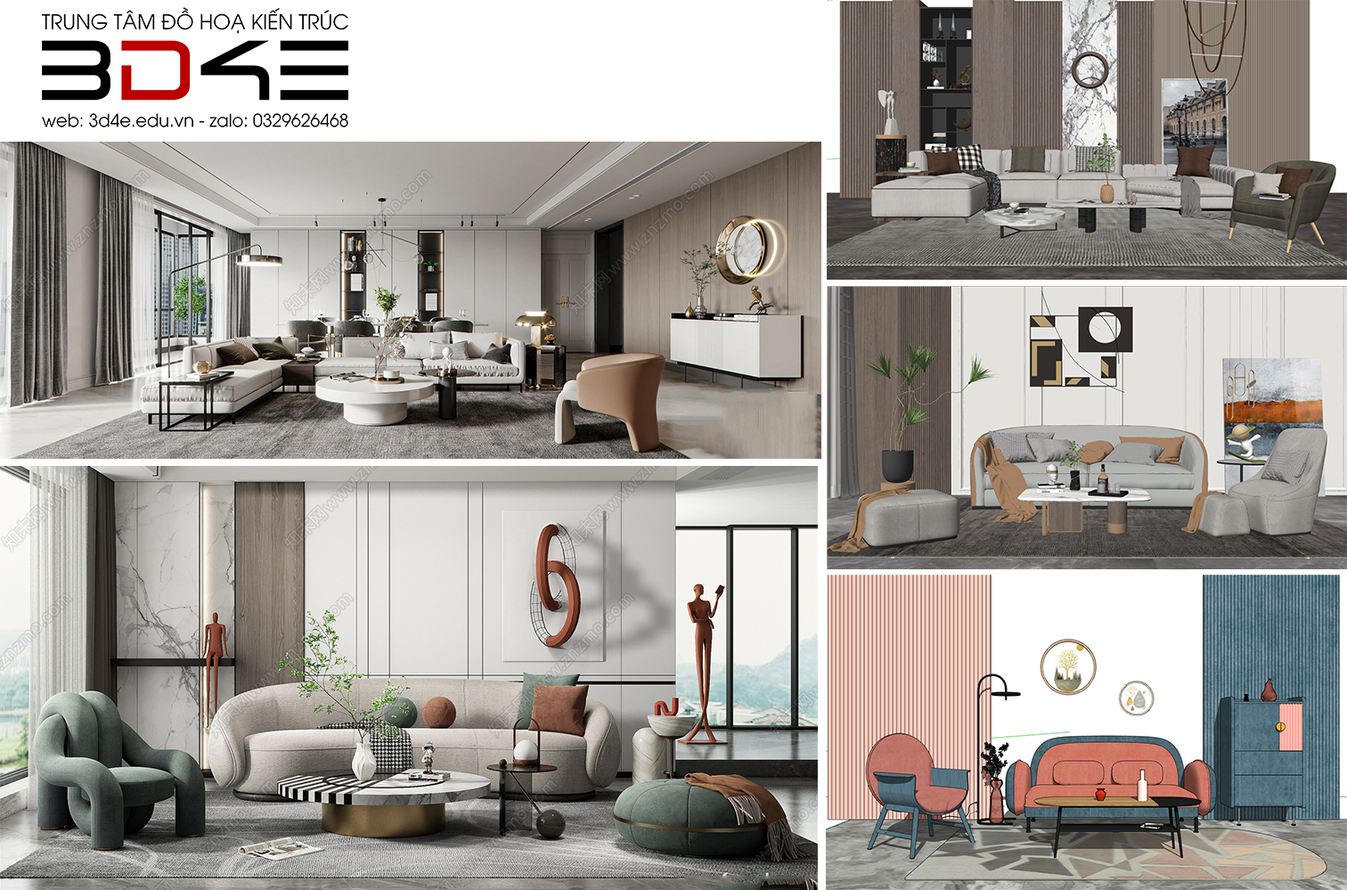 [SKETCHUP] THƯ VIỆN - PHÒNG KHÁCH 1