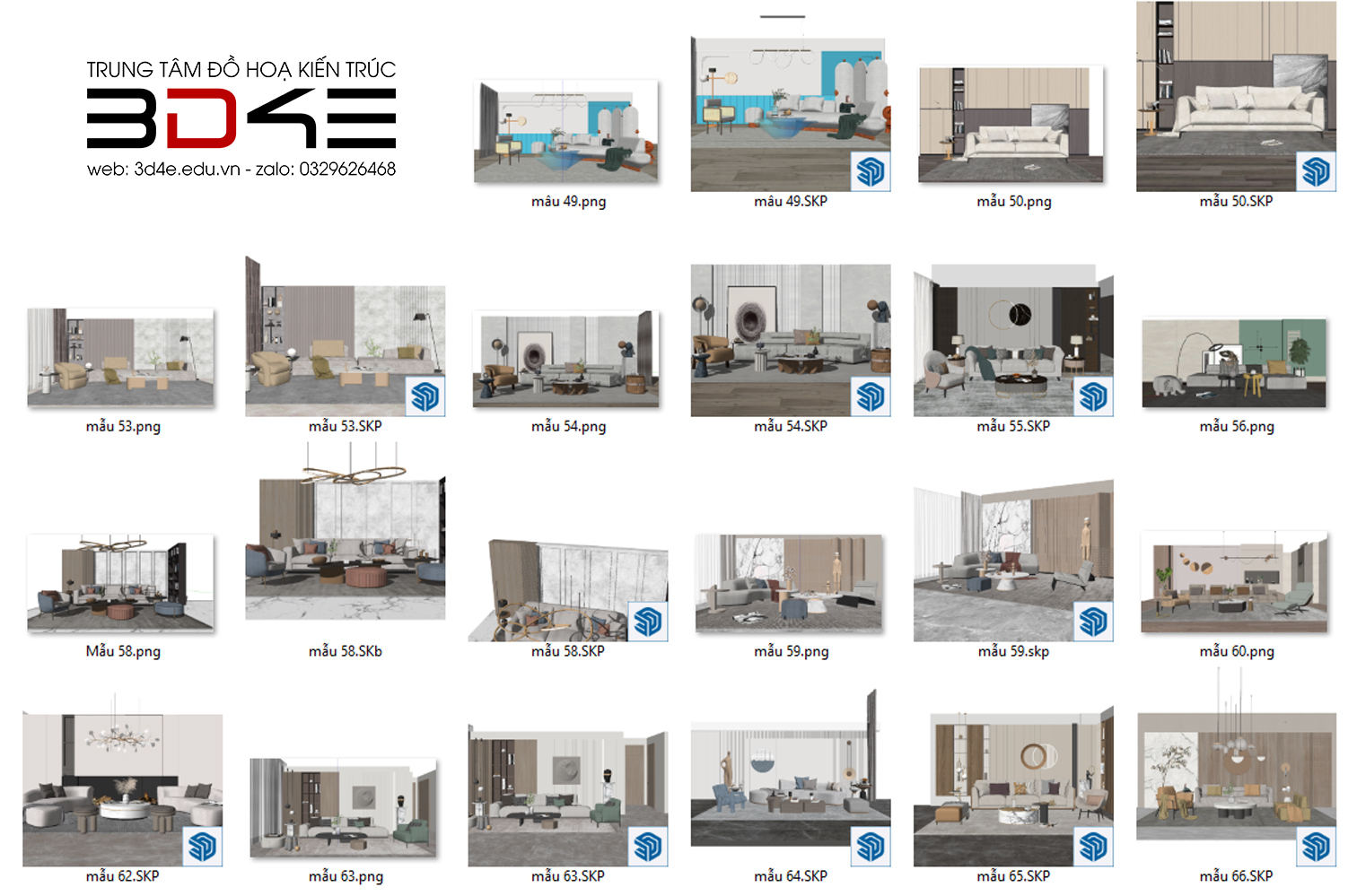 [SKETCHUP] THƯ VIỆN - PHÒNG KHÁCH 2