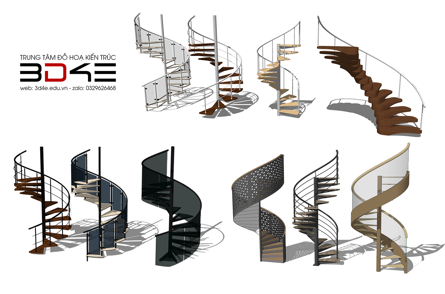 [SKETCHUP] THƯ VIỆN - CẦU THANG